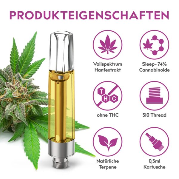 eos Extraktkartusche Sleep 74% CBD – Bild 3